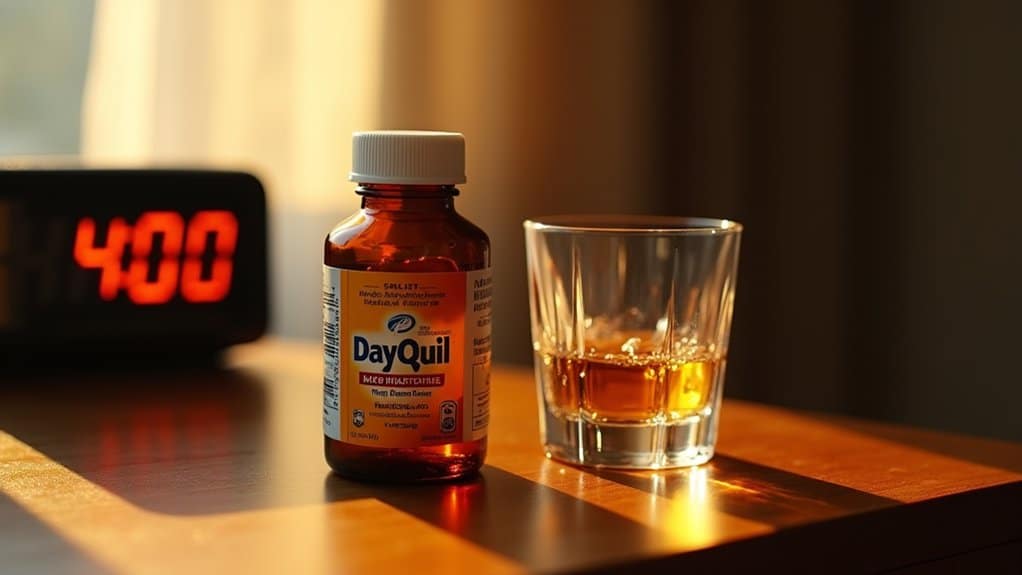 dayquil alcohol safe caution