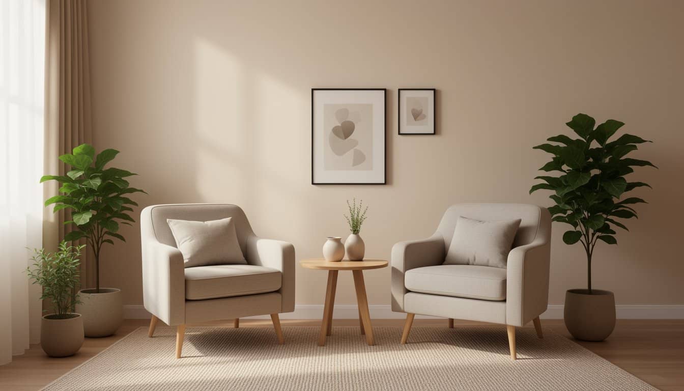Calm space representing support from a New Jersey addiction helpline