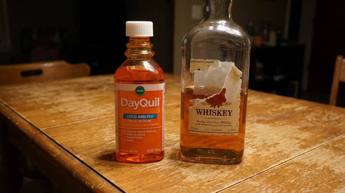 cautious wait before dayquil alcohol mixing